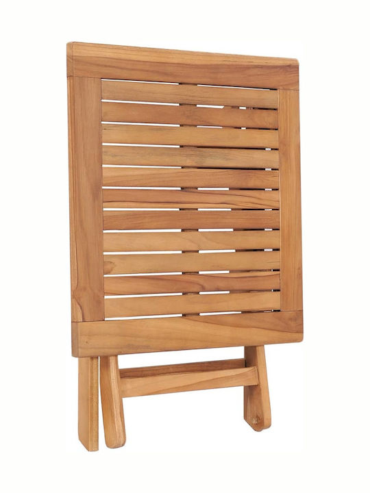 Hilfsmittel Garten- und Terrassentisch aus Teak Zusammenklappbar 45x45x45cm