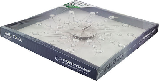 Esperanza Geneva 3D Ρολόι Τοίχου Μεταλλικό Μαύρο Ø50cm
