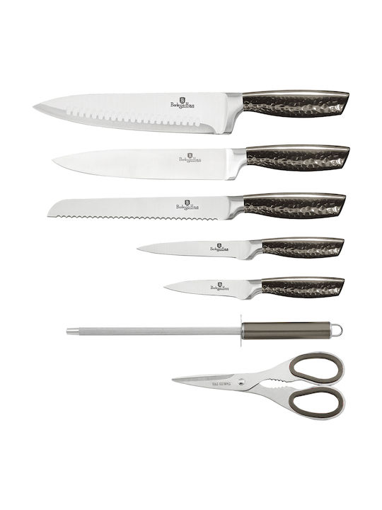 Berlinger Haus Metallic Line Knife Set With Stand of Stainless Steel Carbon Collection BH-2461 7pcs