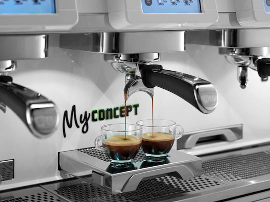Wega MyConcept EVD Total White Επαγγελματική Μηχανή Espresso με 2 Group Π80xΒ60xΥ59cm