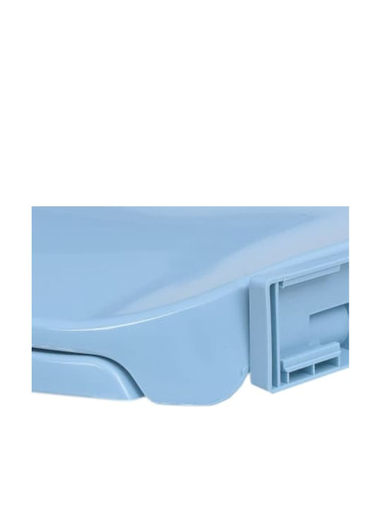 vidaXL Plastic Soft Close Toilet Slim Seat Blue 46cm