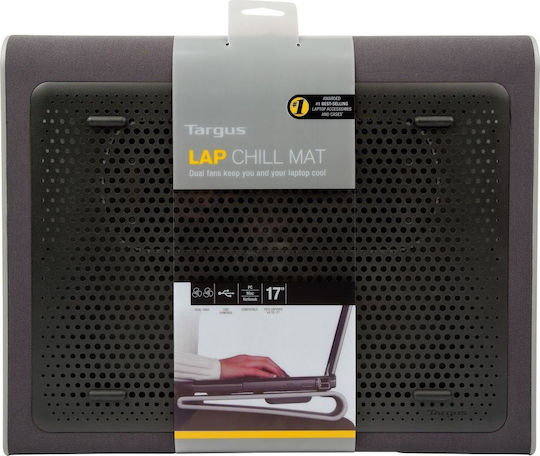 Targus Cooling Pad για Laptop έως 17" με 2 Ανεμιστήρες Black/Grey (AWE55GL)