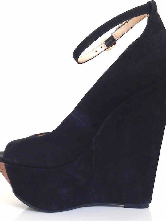 Jessica Simpson Maggey Women's Ankle Strap Platforms Black