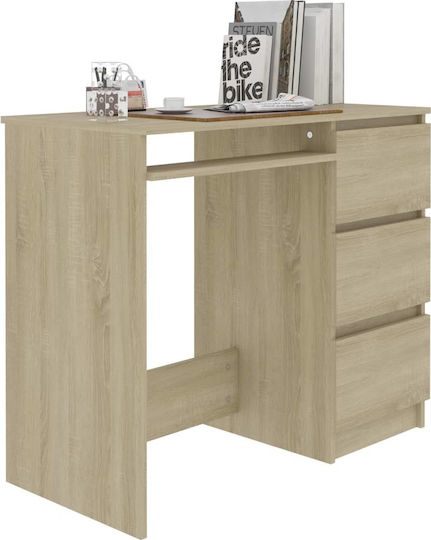 Schreibtisch Holz Beige 90x45x76cm