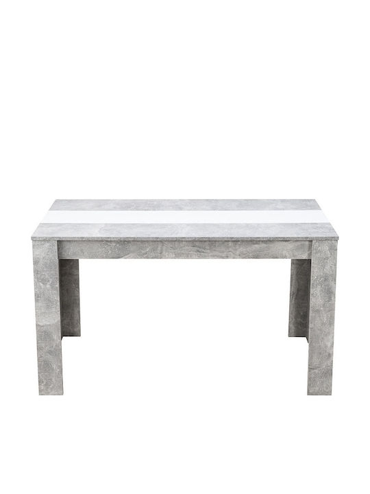 Domus 135 Tisch Speisesaal Holz Grey Concrete / White 135x80.5x74.5cm