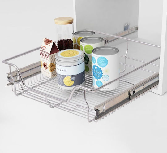 vidaXL Cupboard Expanding Hardware Silver 46x46.8x13cm 2pcs 50480