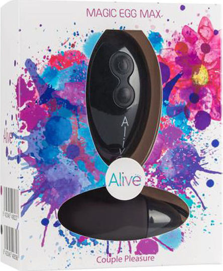 Adrien Lastic Alive Magic Egg Max Mini Δονητής Egg με Απομακρυσμένο Έλεγχο 8.5cm Black