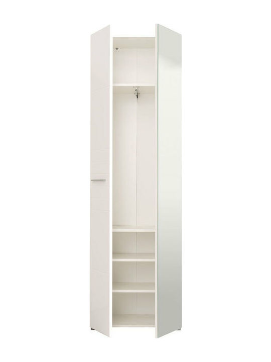 Beny 2K OG Entry Furniture with Mirror / Shoe Rack & Wardrobe White 60x35x192.5cm