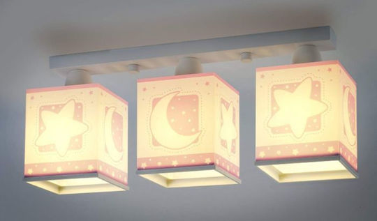 Ango Moon Kronleuchter Kinderdeckenleuchte Deckenleuchte montieren 23W mit Fassung E27 Pink