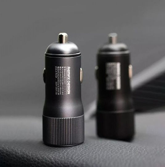 Remax RCC-221 Car Charger 2.4A with Ports: 2xUSB Black Color