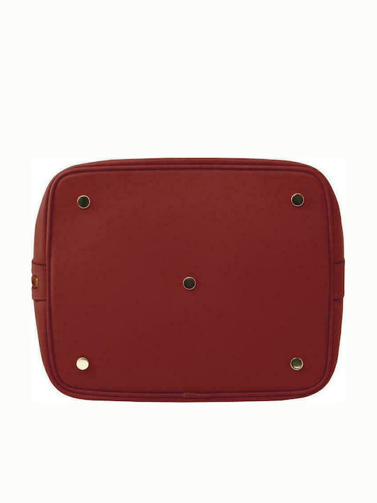 Vittoria Leather Women's Pouch Shoulder Red