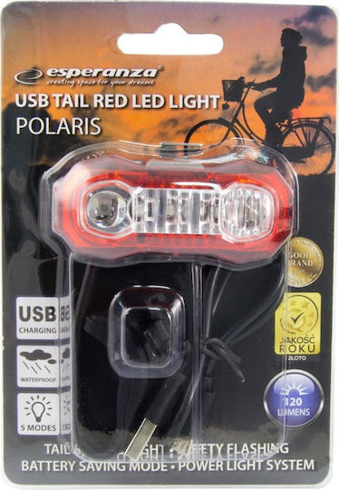 Esperanza Polaris Rechargeable Rear Bicycle Light