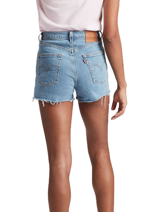 Ribcage Women's Jean High-waisted Shorts Blue