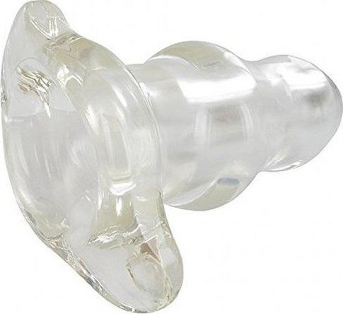 Perfect Fit Brand Double Tunnel Plug Medium Πρωκτική Σφήνα Medium Clear 9cm