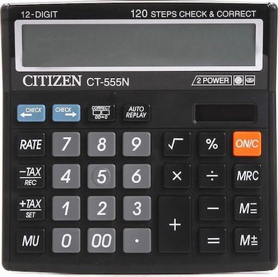 Citizen CT-555N Calculator 12 Digits in Black Color