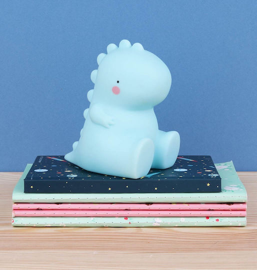 A Little Lovely Company Led Kids Decorative Lamp Little T Rex Din Blue 12.5x12.5x8.7εκ.