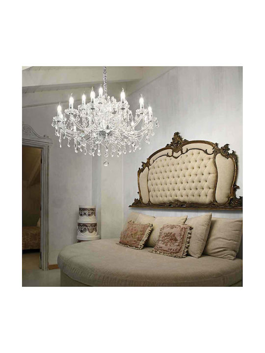 Ideal Lux Napoleon SP12 Chandelier Candlestick 12xE14 Transparent 167251