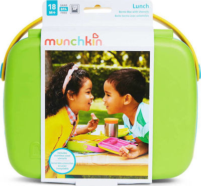 Munchkin Πλαστικό Παιδικό Σετ Φαγητού Πράσινο / Μπλε