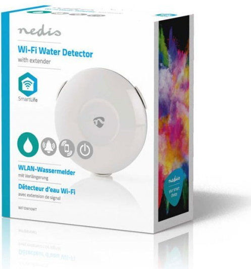 Nedis Detector Wireless De Inundații Cu Baterie Wi-Fi Cu Cablu 1.15m