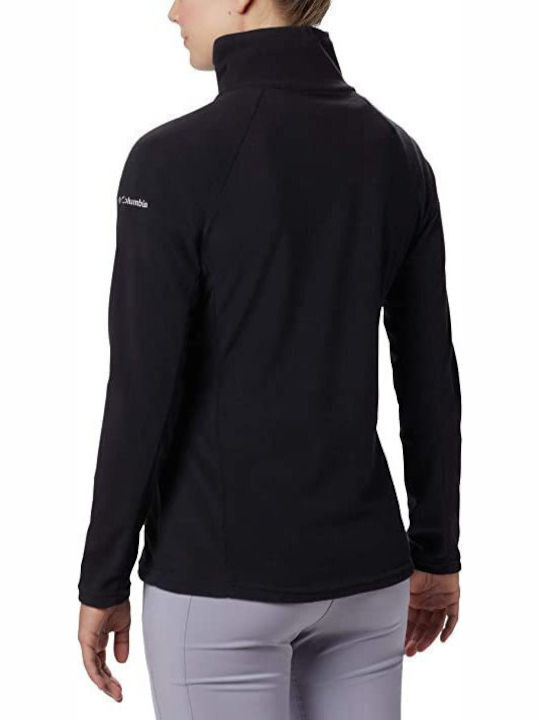 Glacial IV Women's Blouse Fleece Long Sleeve with Zipper Black