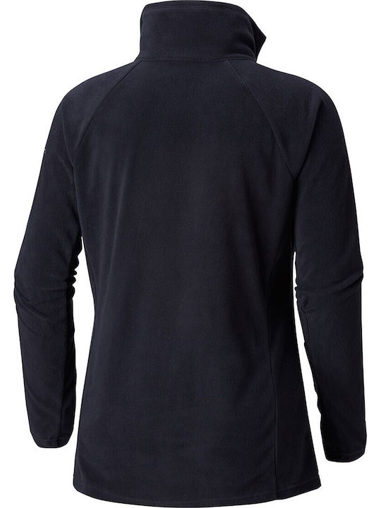 Glacial IV Women's Blouse Fleece Long Sleeve with Zipper Black