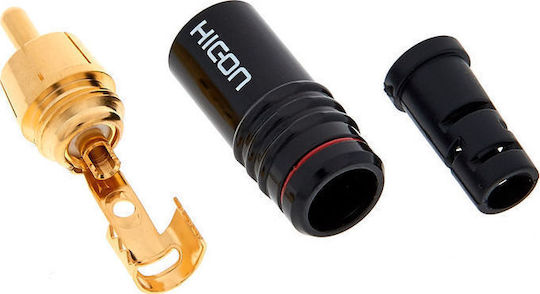 Hicon Stecker RCA männlich Rot (HI-CM06-RED)