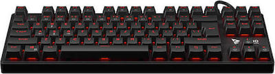 Savio Tempest RX Tastatură de Gaming Fără cheie cu Outemu Roșu întrerupătoare și Taste iluminate Negru