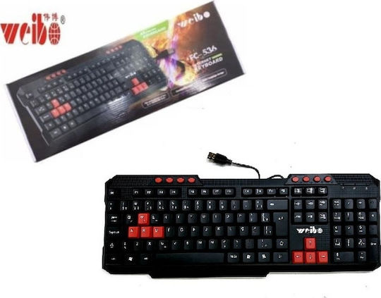 Weibo FC-536 Gaming Πληκτρολόγιο (Αγγλικό US)