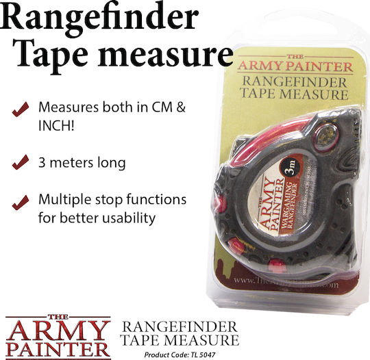 The Army Painter Rangefinder Tape Measure 2019 with Auto-Rewind 3m