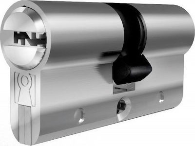 Domus Lock Cylinder Security Alfa 90mm (30-60) with 5 Keys Silver