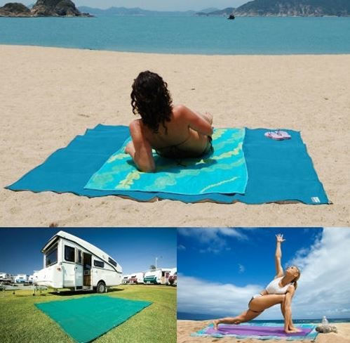 Factory Mat Beach Mat Sand-Free Light Blue 200x150cm