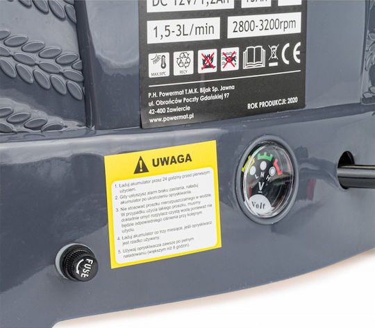Powermat Backpack Sprayer 12V with Battery 15Ah with Capacity 16lt 4.5bar