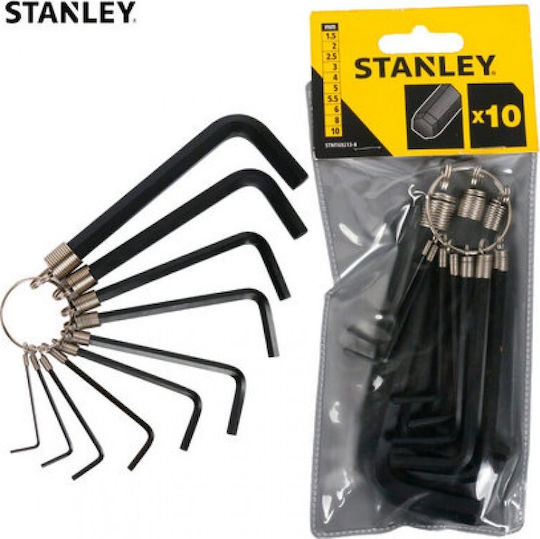 Stanley Σετ 10 Κλειδιά Allen σε Σχήμα L