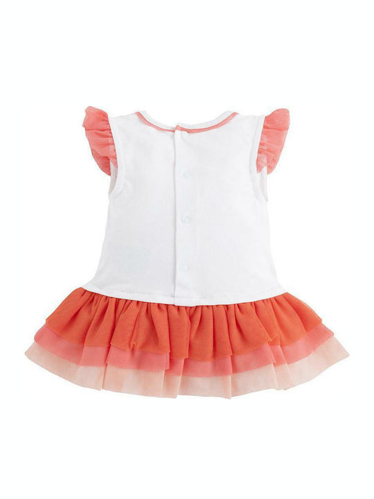 Mayoral Kids Dress Short Sleeve Orange