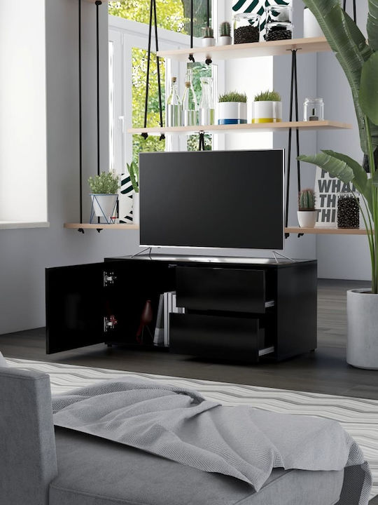 Particle Board TV Furniture Black L80xW34xH36cm