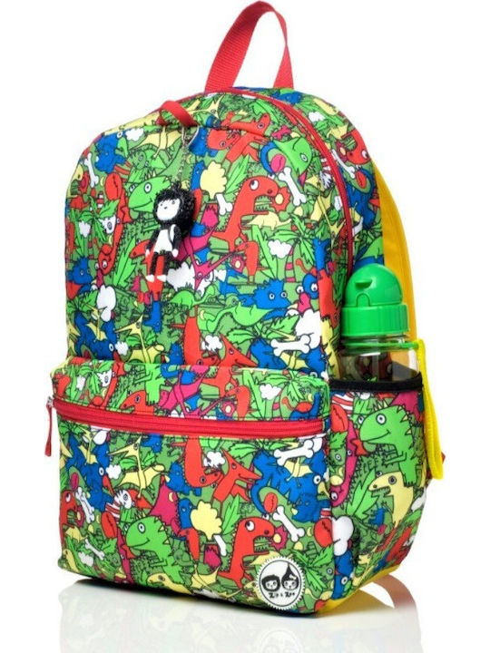 Babymel Zip&Zoe Dino School Bag Backpack Kindergarten Multicolored