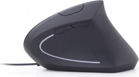Gembird MUS-ERGO-01 Wired Ergonomic Vertical Mouse Black