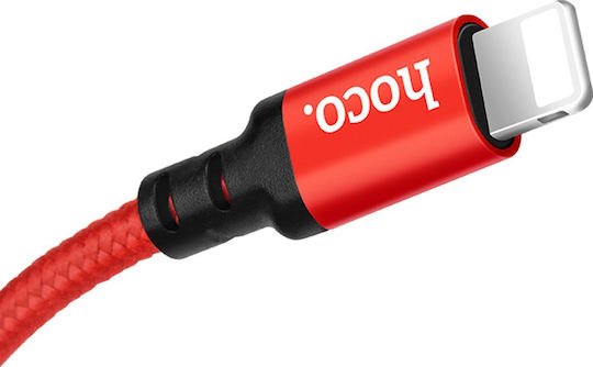 Hoco Braided USB to Lightning Cable Κόκκινο 1m (X14)