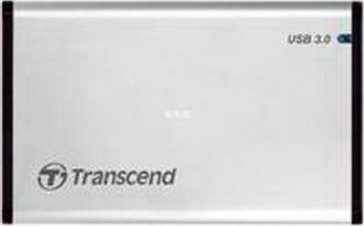 Transcend StoreJet 25S3 Твърд диск кутия 2.5" SATA III с връзка USB 3.0 в сребърен цвят