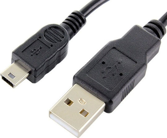 Aculine USB 2.0 Кабел USB-A мъжки - мини USB-A мъжки Черен 1.5м USB-014