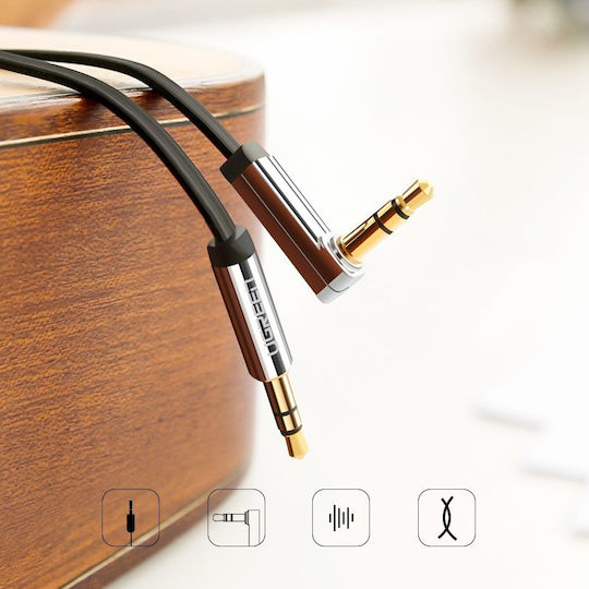 Ugreen 3.5mm Male to 3.5mm Male Audio Cable Black 1m with Gold Plated Terminals 10597