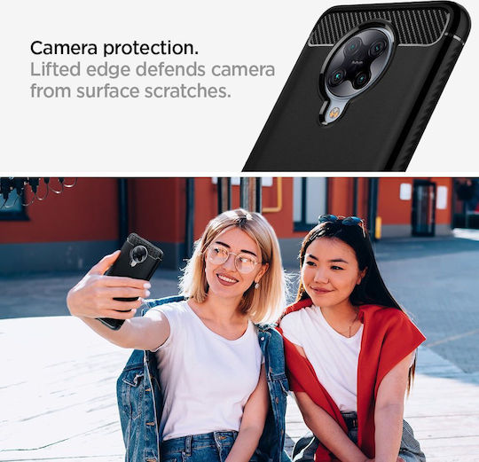 Spigen Rugged Armor Back Cover Σιλικόνης Μαύρο (Poco F2 Pro)