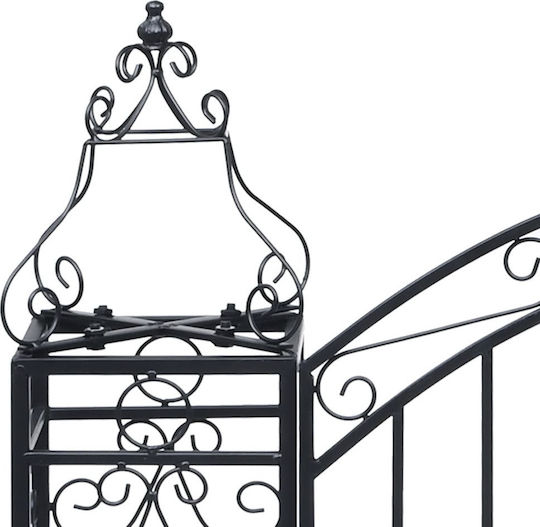 vidaXL Metal Fence Gate in Black Color 1.0x1.22m