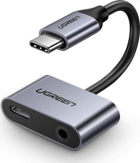 Ugreen Converter USB-C male to 3.5mm / USB-C female Gray 1pcs 50596