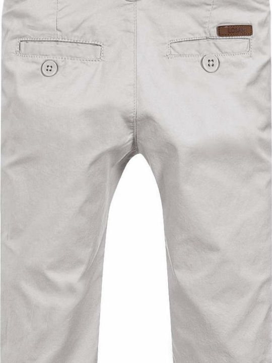 Losan Kids Trousers Gray Chino Trousers in Twill With Belt