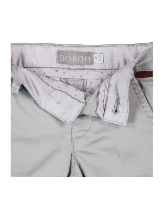 Boboli Kids Fabric Trousers Gray