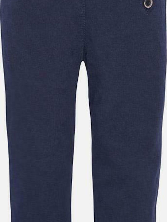 Mayoral Kids Fabric Trousers Navy Blue