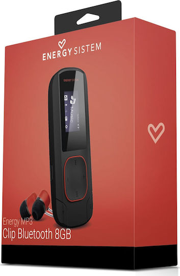 Energy Sistem MP3 Clip Bluetooth MP3 Player (8GB) με Οθόνη LCD 0.8" Μαύρο