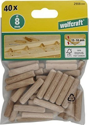 Wolfcraft Ξύλινες Καβίλιες 8x40mm 2908000 40pcs