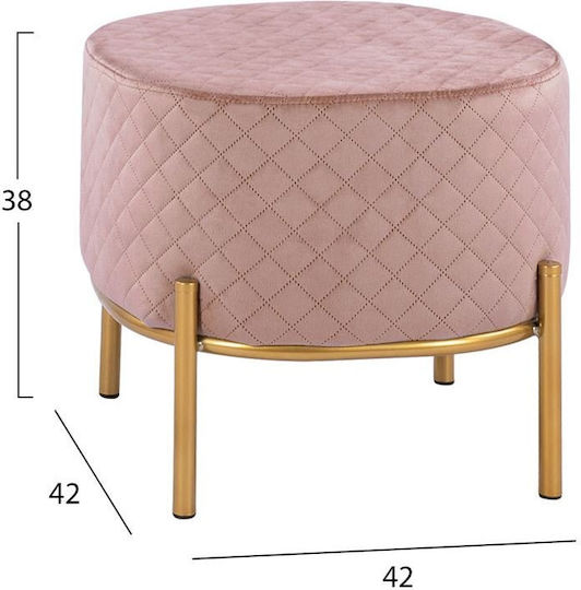 Hocker Für das Wohnzimmer Gepolstert mit Samt Sinta Rotten apple 42x42x38cm